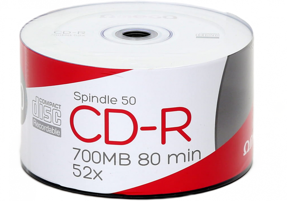 Płyta CD-R Omega, do jednokrotnego zapisu, 700MB, szpindel 50 sztuk