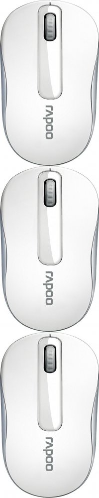 3x Myszka bezprzewodowa Rapoo, M10PLUS, optyczna, biały