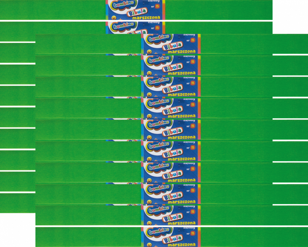 25x Bibuła marszczona Bambino, 200x50cm, zielony
