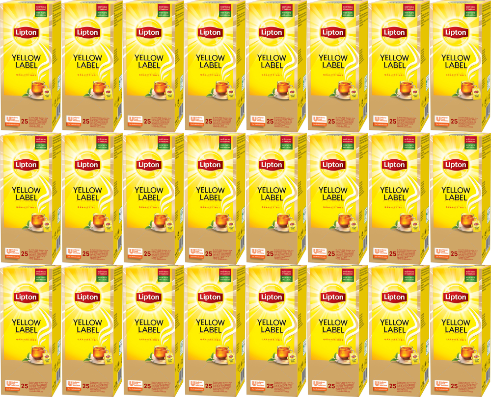 24x Herbata czarna w kopertach Lipton Yellow Label, 25 sztuk x 2g
