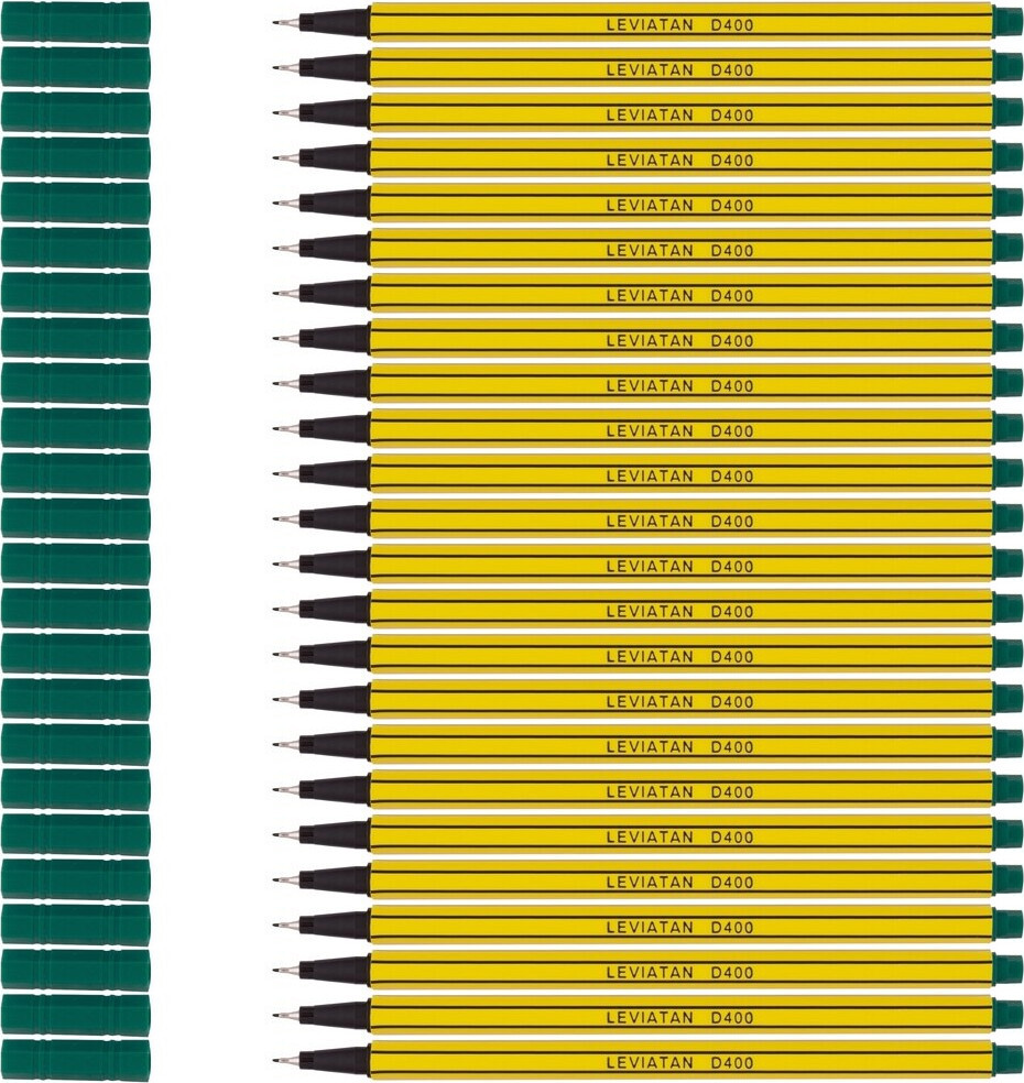 24x Cienkopis Leviatan, D400, 0.4mm, zielony