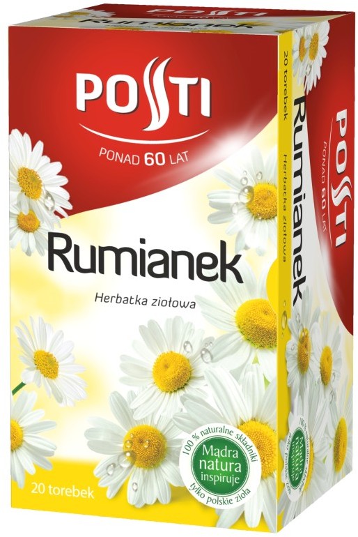 Herbata ziołowa w torebkach Posti, rumianek, 20 sztuk x 1.4g
