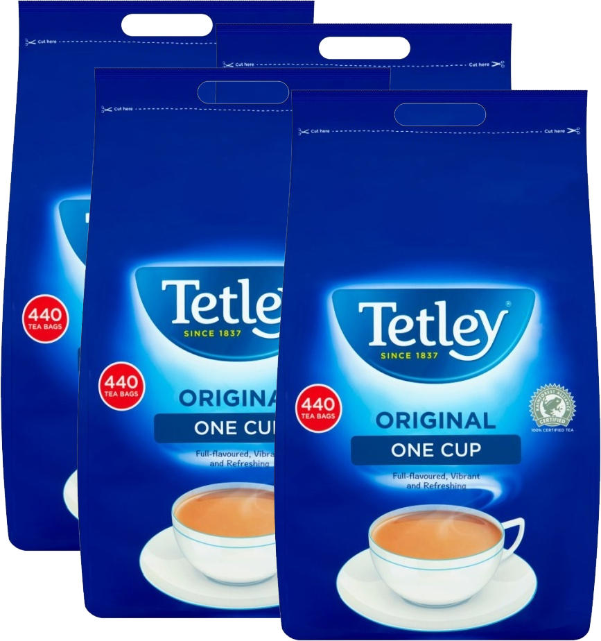4x Herbata czarna w torebkach Tetley Original, 440 sztuk x 2g