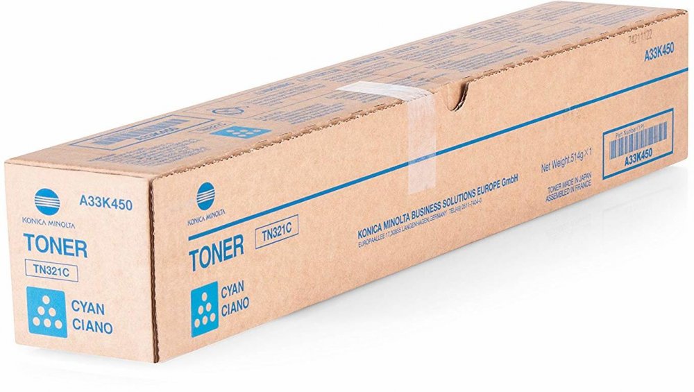 Toner Konica Minolta A33K450 (TN-321), 25000 stron, cyan (błękitny)