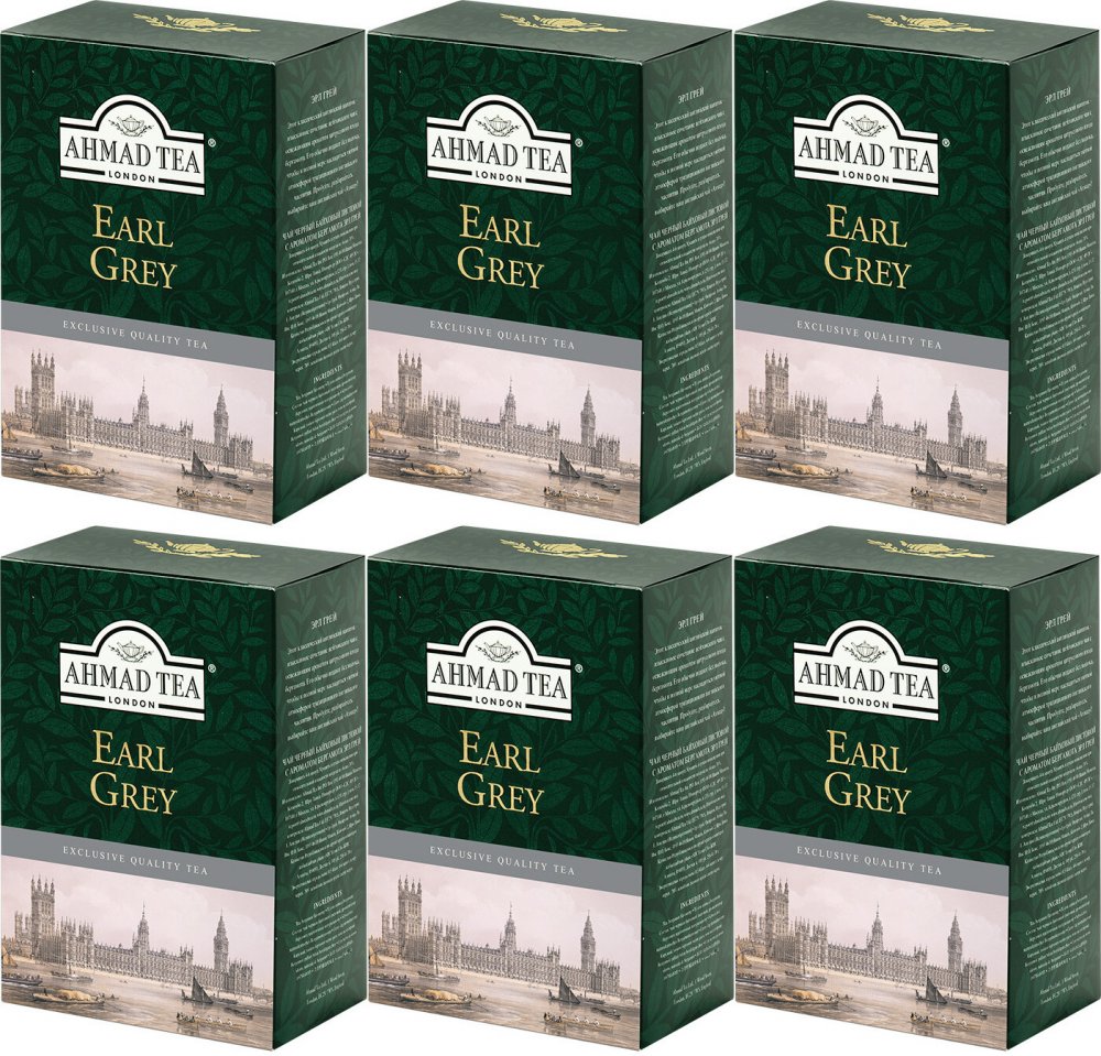 6x Herbata earl grey liściasta Ahmad Tea, 100g