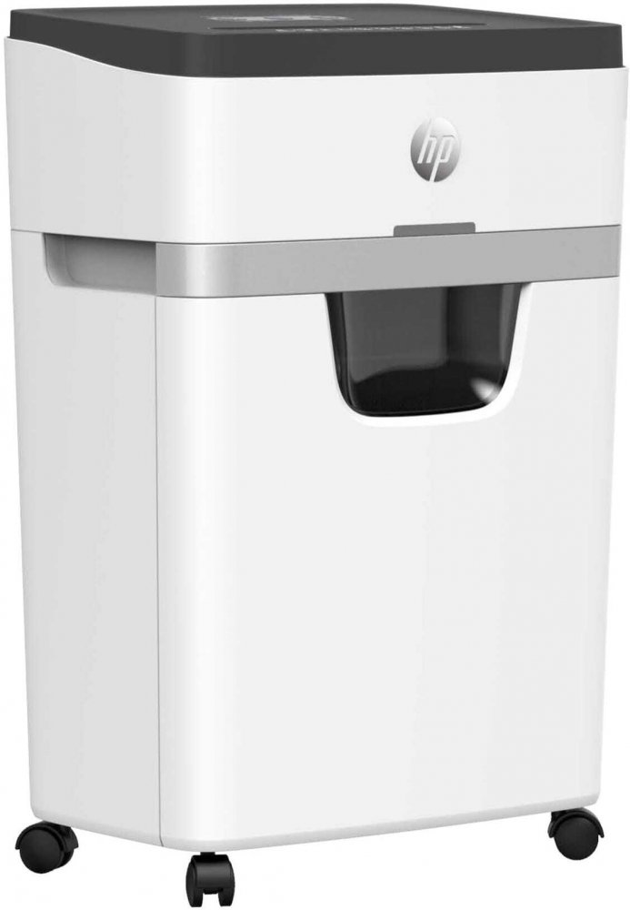 Niszczarka do papieru HP OneShred 12MC, mikrościnek 2x15mm, 12 kartek, P-5 DIN, jasnoszary