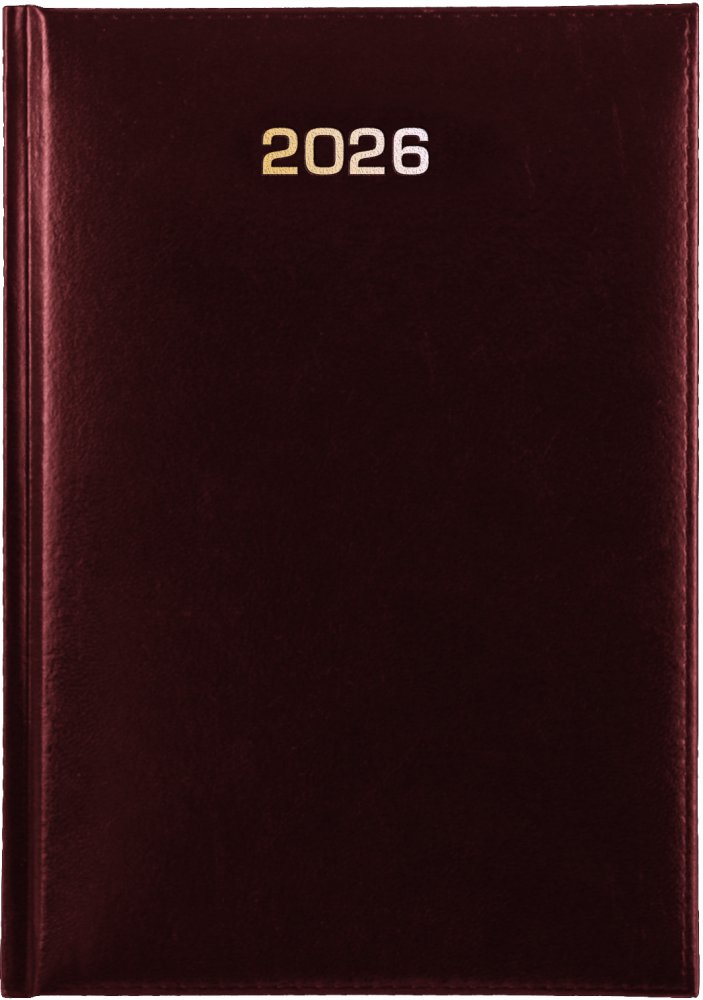 Kalendarz książkowy 2026, Udziałowiec, A5, tygodniowy, bordo