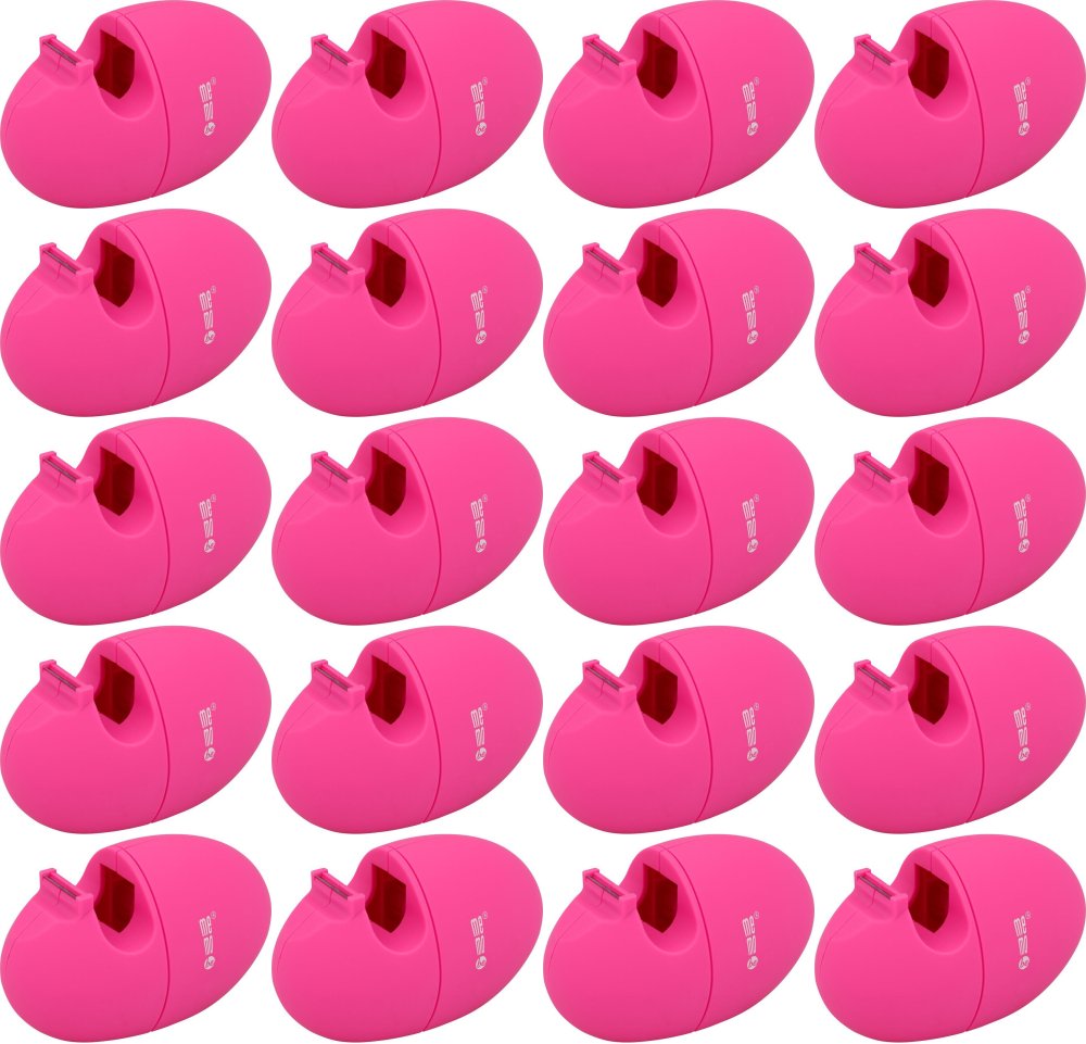 20x Podajnik do taśm klejących MemoBe Soft-Touch, neonowy różowy