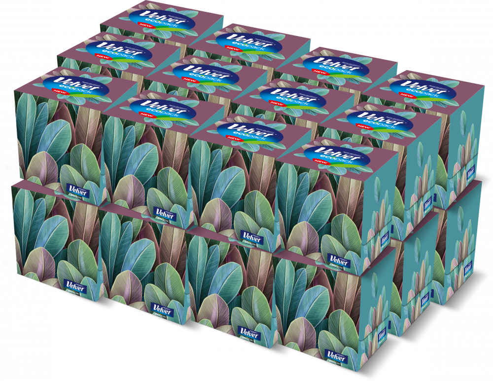 24x Chusteczki higieniczne Velvet Cube, w kartoniku, 56 sztuk