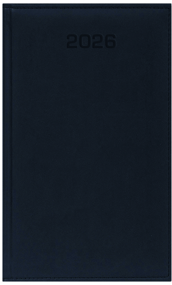 Kalendarz książkowy 2026, kieszonkowy, Udziałowiec, Lux, 92x155mm, tygodniowy, czarny