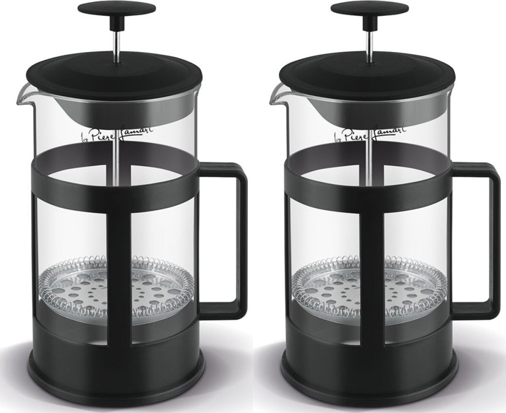 2x Zaparzacz tłokowy do herbaty i kawy Lamart LT7048, 1l, 10x21cm, szkło, przezroczysty