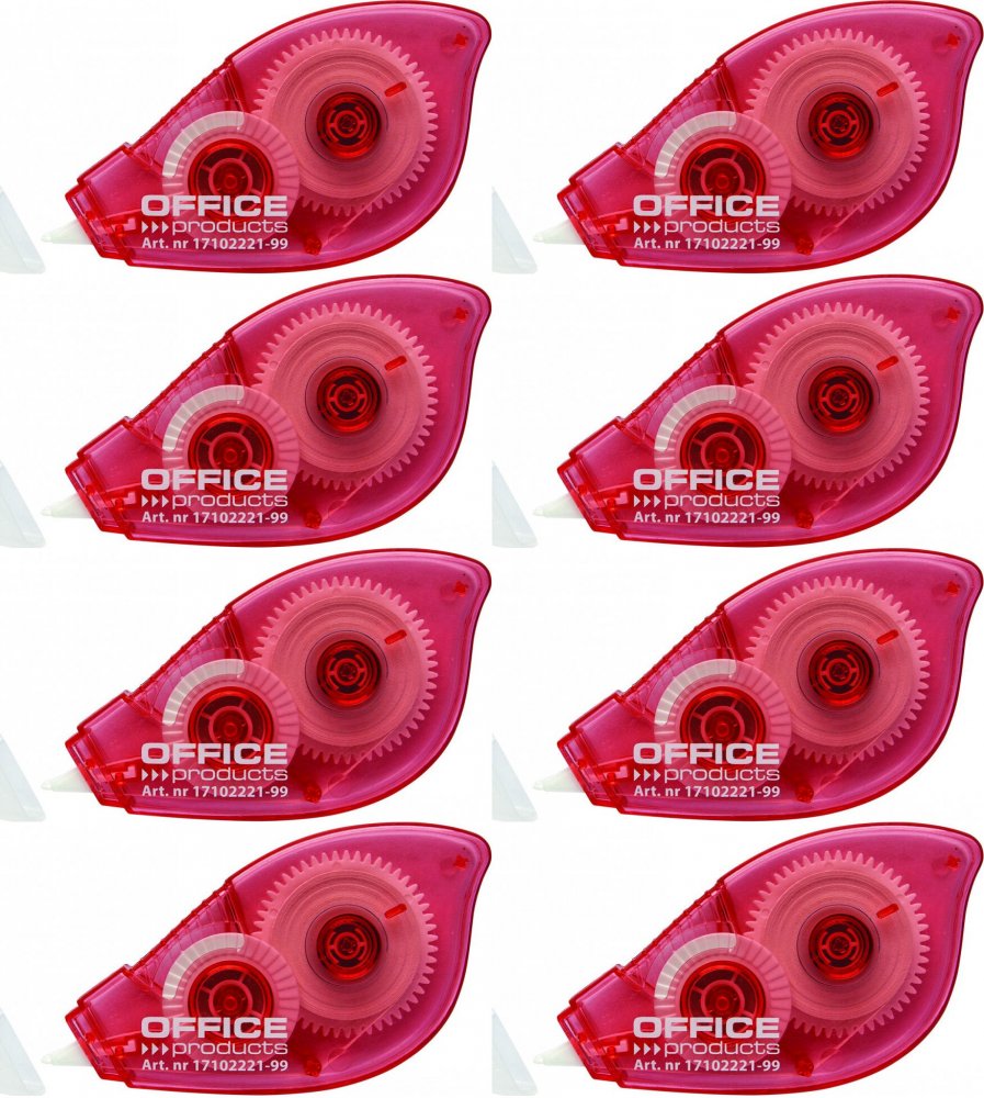 8x Korektor w taśmie Office Products, myszka, 4.2mmx12m