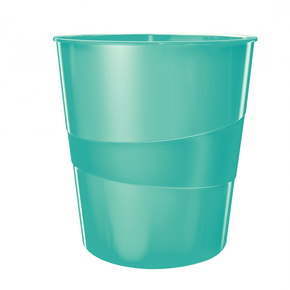 Kosz na śmieci Leitz Wow, 15L, turkusowy