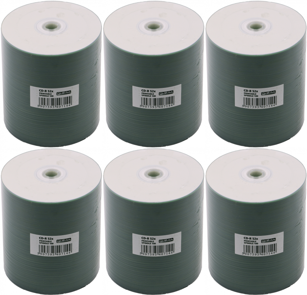 6x Płyta CD-R Omega Freestyle, do nadruku, do jednokrotnego zapisu, 700 MB, szpindel, 100 sztuk
