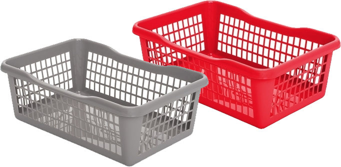 2x Koszyk do przechowywania Plafor 3, 29.8x19.8x9.8 cm, 5.8l, mix kolorów