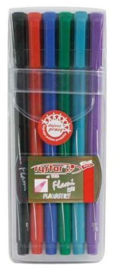 Pisaki Rystor, Flami RF, okrągła, 1mm, 6 sztuk, mix kolorów