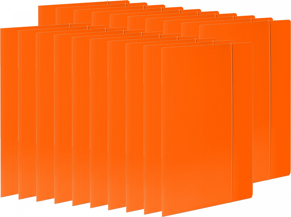 20x Teczka kartonowa z gumką VauPe Economy, A4, 380 g/m2, 20 mm, pomarańczowy