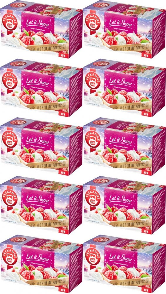 10x Herbata owocowa w torebkach Teekanne Let it snow, 20 sztuk x 2,25g