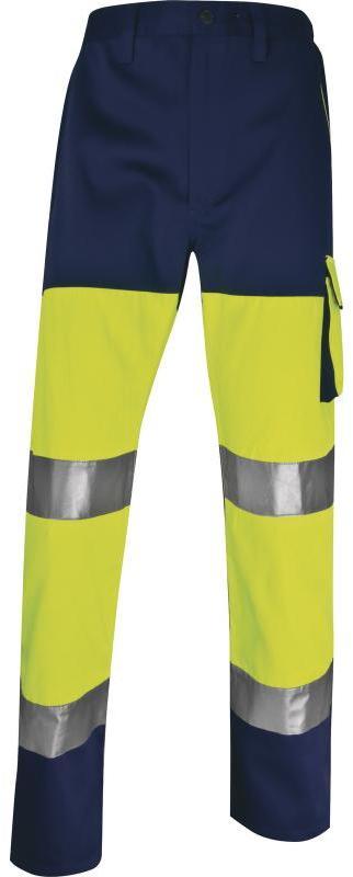 Spodnie robocze Delta Plus Panostyle PHPA2, odblaskowe, gramatura 230g, rozmiar XL, żółto-granatowy
