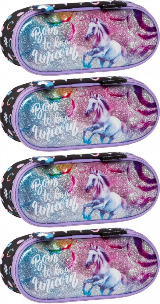 4x Piórnik szkolny Derform A Jednorożec 15, saszetka, bez wyposażenia