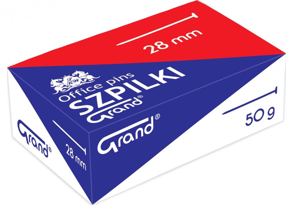 Szpilki Grand, 28mm, 50g, srebrny