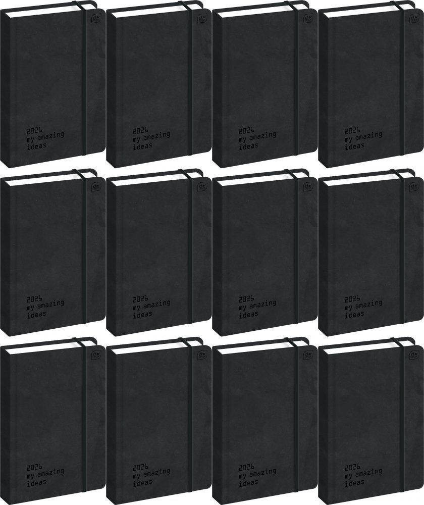 12x Kalendarz książkowy 2026, Interdruk, Mat+UV Ideas, A5, dzienny