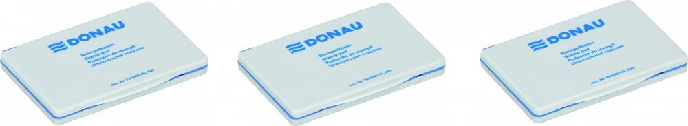 3x poduszka do stempli Donau, nienasączona, 117x70mm, szary