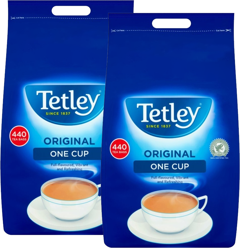 2x Herbata czarna w torebkach Tetley Original, 440 sztuk x 2g