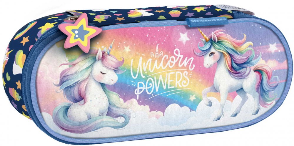 Piórnik szkolny Derform A Jednorożec 16, saszetka, bez wyposażenia