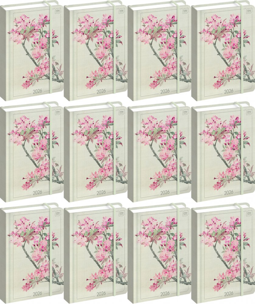 12x Kalendarz książkowy 2026, Interdruk, Mat+UV Cherry, A5, dzienny