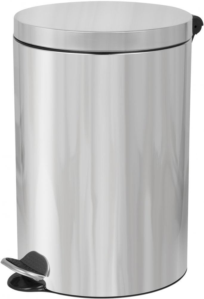 Kosz na śmieci Alda Freedom Fresh, z pokrywą, 20l, stal nierdzewna,połysk, srebrny