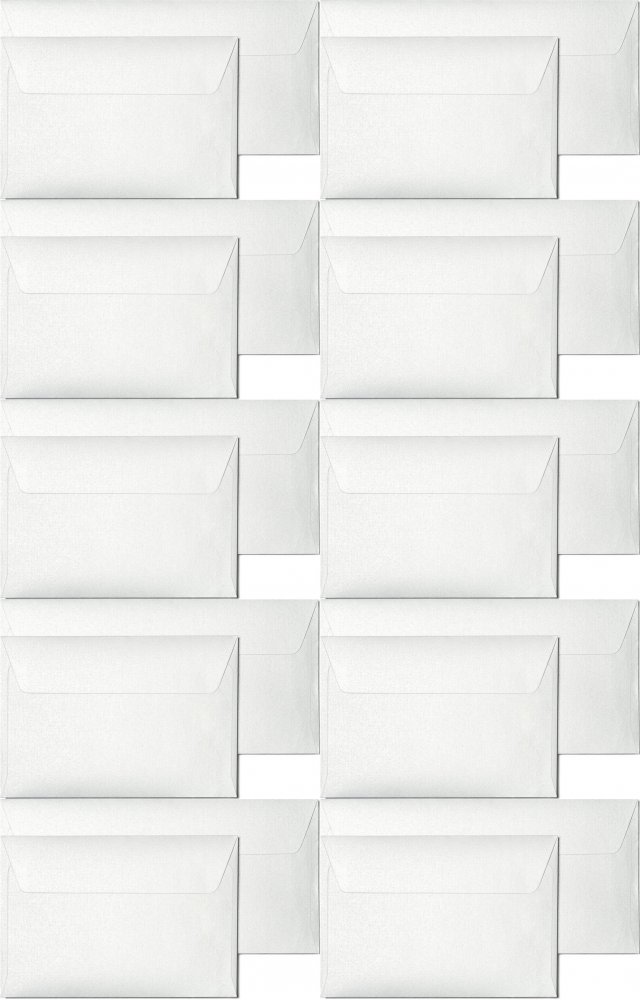 10x Koperta ozdobna Galeria Papieru Millenium, C6, 120g/m2, 10 sztuk, złamana biel