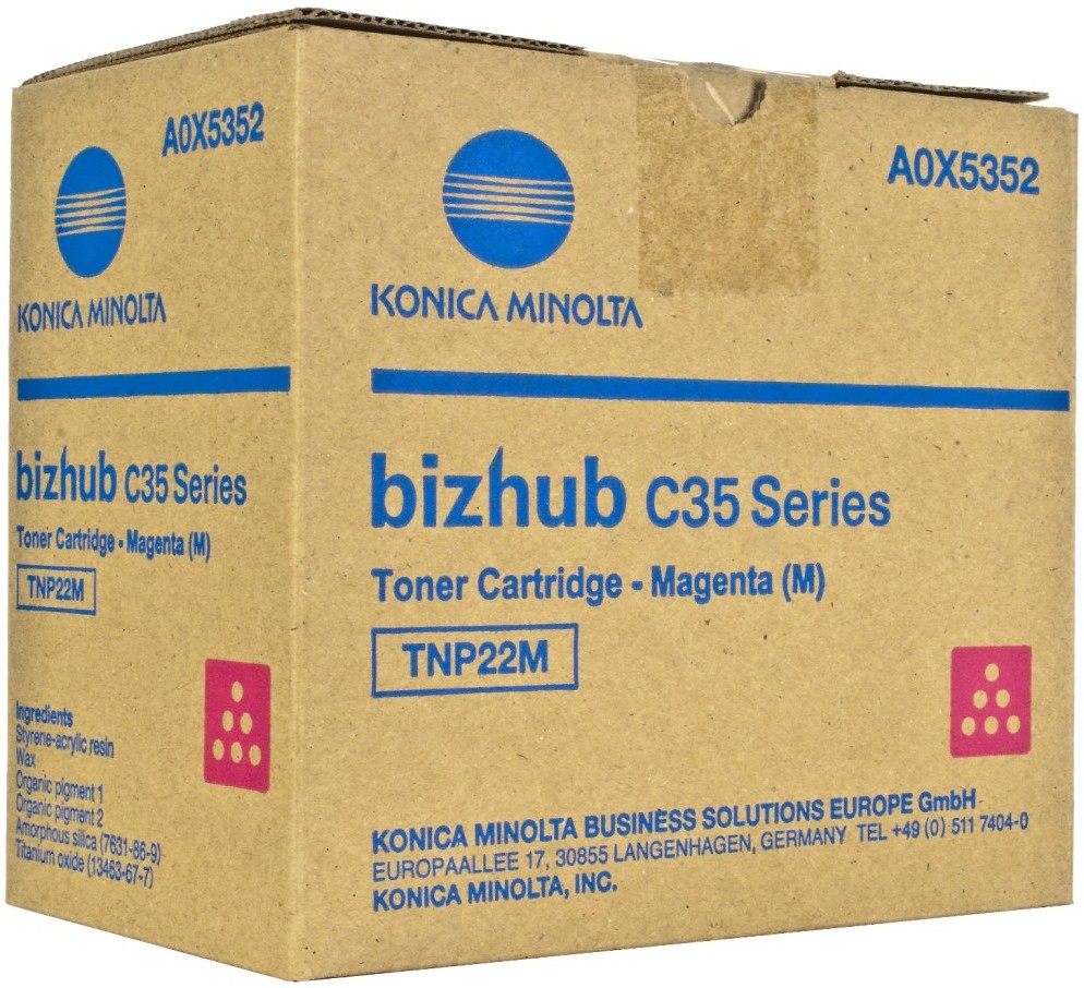Toner Konica Minolta A0X5352 (TNP-22M), 6000 stron, magenta (purpurowy)