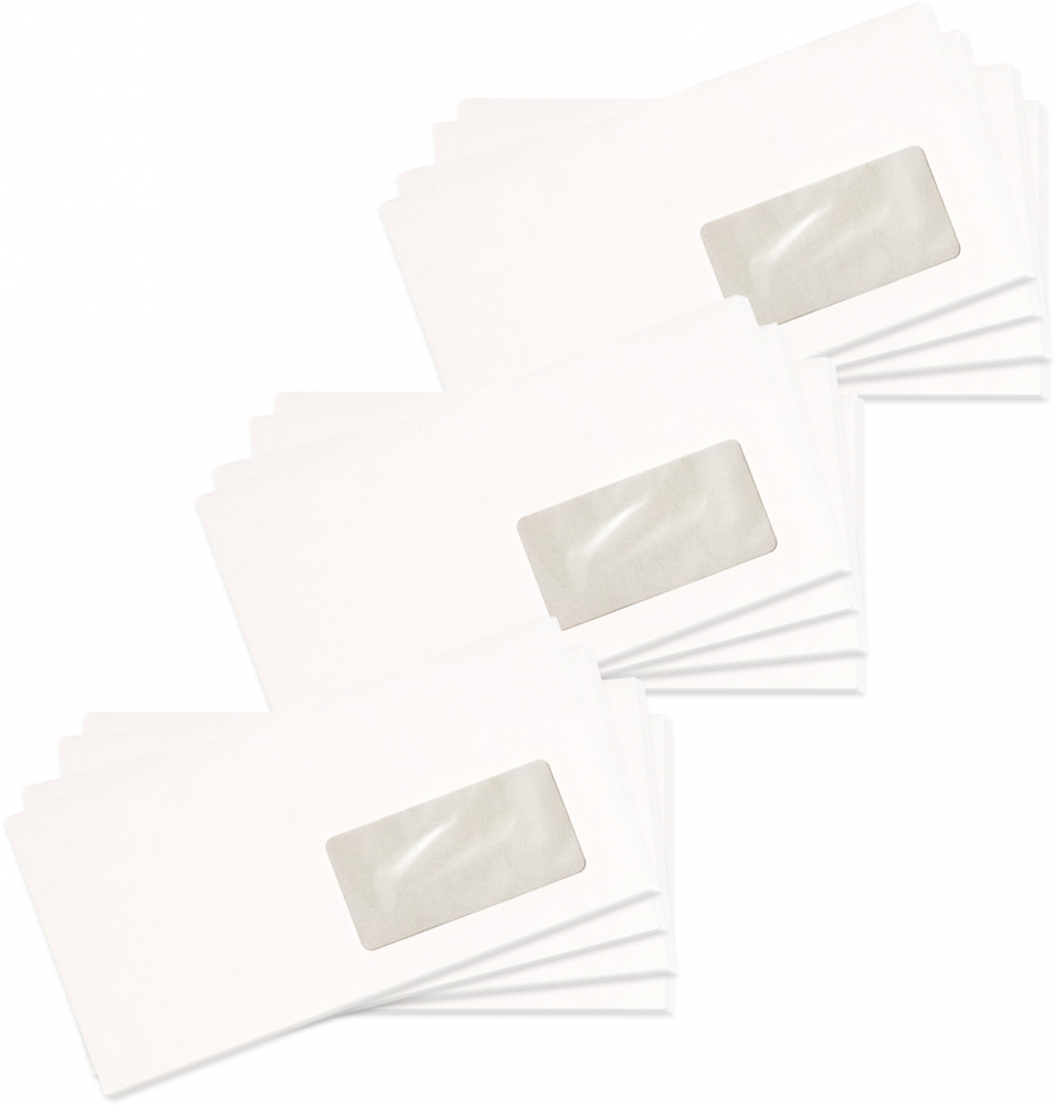 20x Koperta standardowa, NC, DL, samoklejąca SK, okno prawe, 50 sztuk, biały