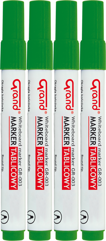 4x Marker suchościeralny Grand GR-003, okrągła, zielony