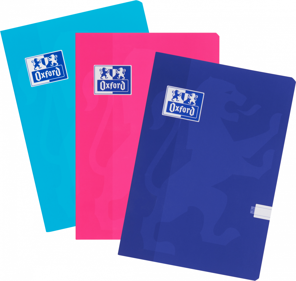 3x Zeszyt w kratkę Oxford Touch, A4, miękka oprawa, 32 kartki, mix kolorów