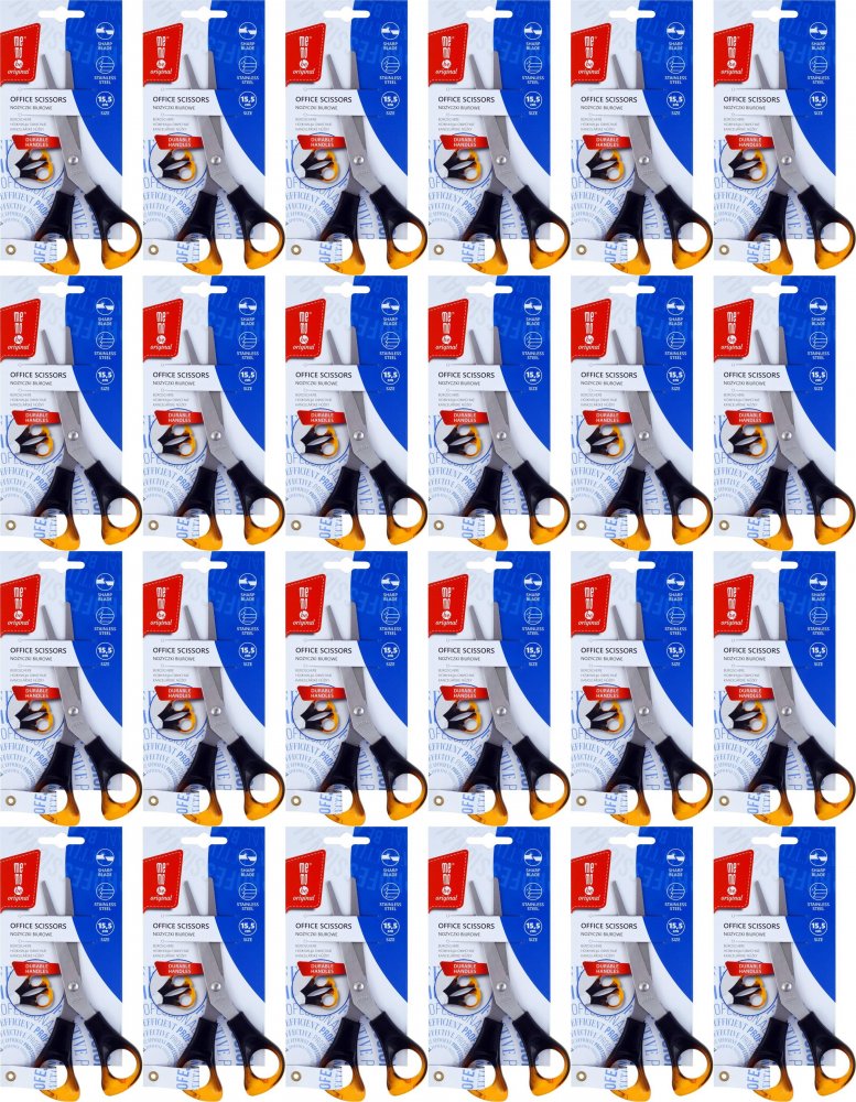 24x Nożyczki biurowe MemoBe, 15.5cm, bursztynowy