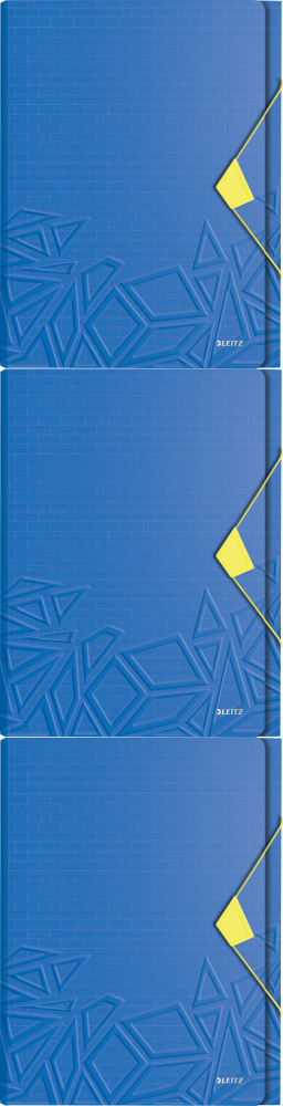 3x Teczka z przegródkami Leitz Urban Chic, A4, 6 przegródek, niebieski