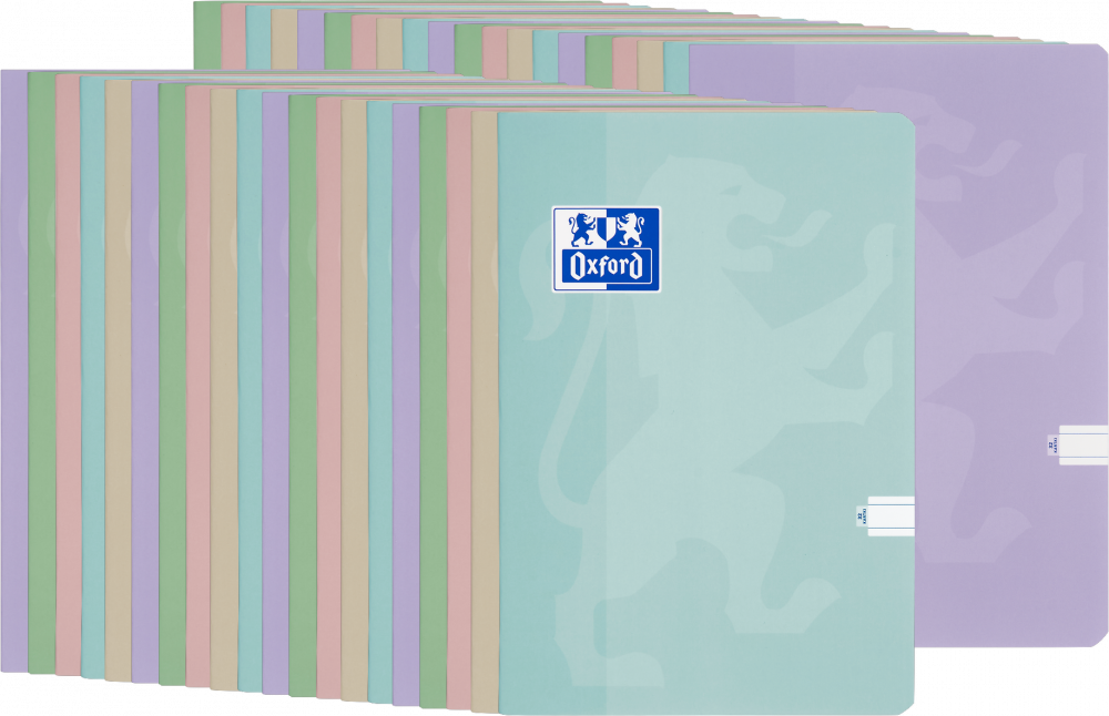 40x Zeszyt w linie Oxford Touch Pastel, A5, miękka oprawa, 32 kartki, mix kolorów pastelowych