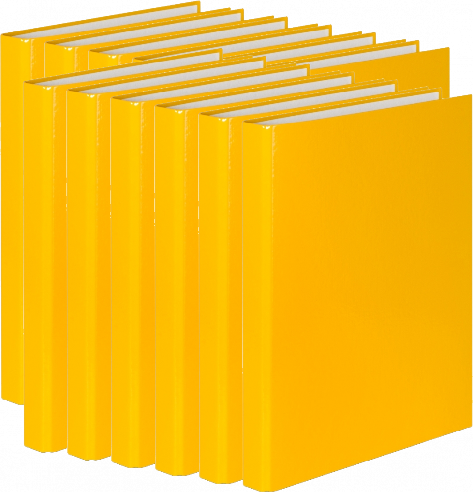 12x Segregator ringowy VauPe, A4, szerokość grzbietu 25mm, 4 ringi, żółty