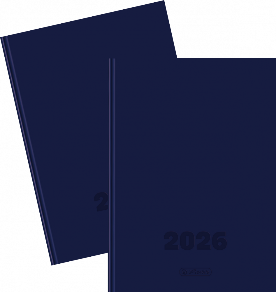 2x Kalendarz książkowy 2026, Herlitz, Szefa, A4, dzienny, granatowy