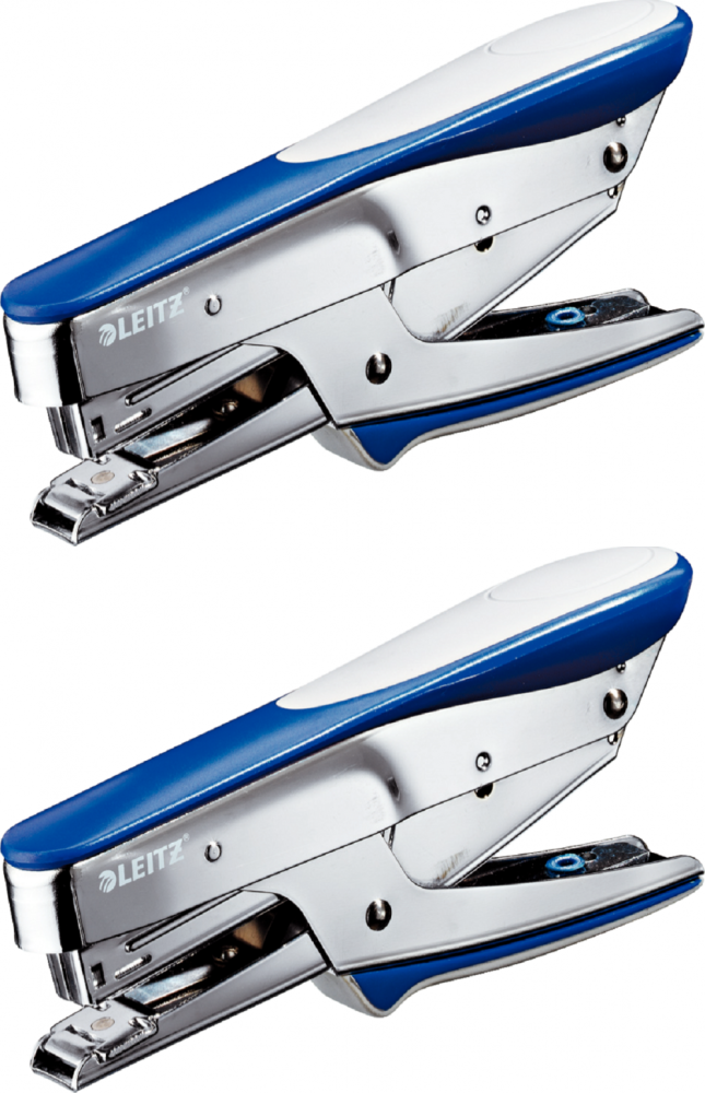 2x Zszywacz nożycowy Leitz 5545, do 15 kartek, niebieski