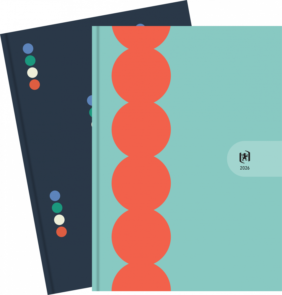 2x Kalendarz książkowy 2026, Oxford, Form, A5, dzienny, mix wzorów