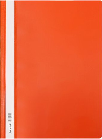40x Skoroszyt plastikowy bez oczek Biurfol, twardy, A4, do 200 kartek, pomarańczowy