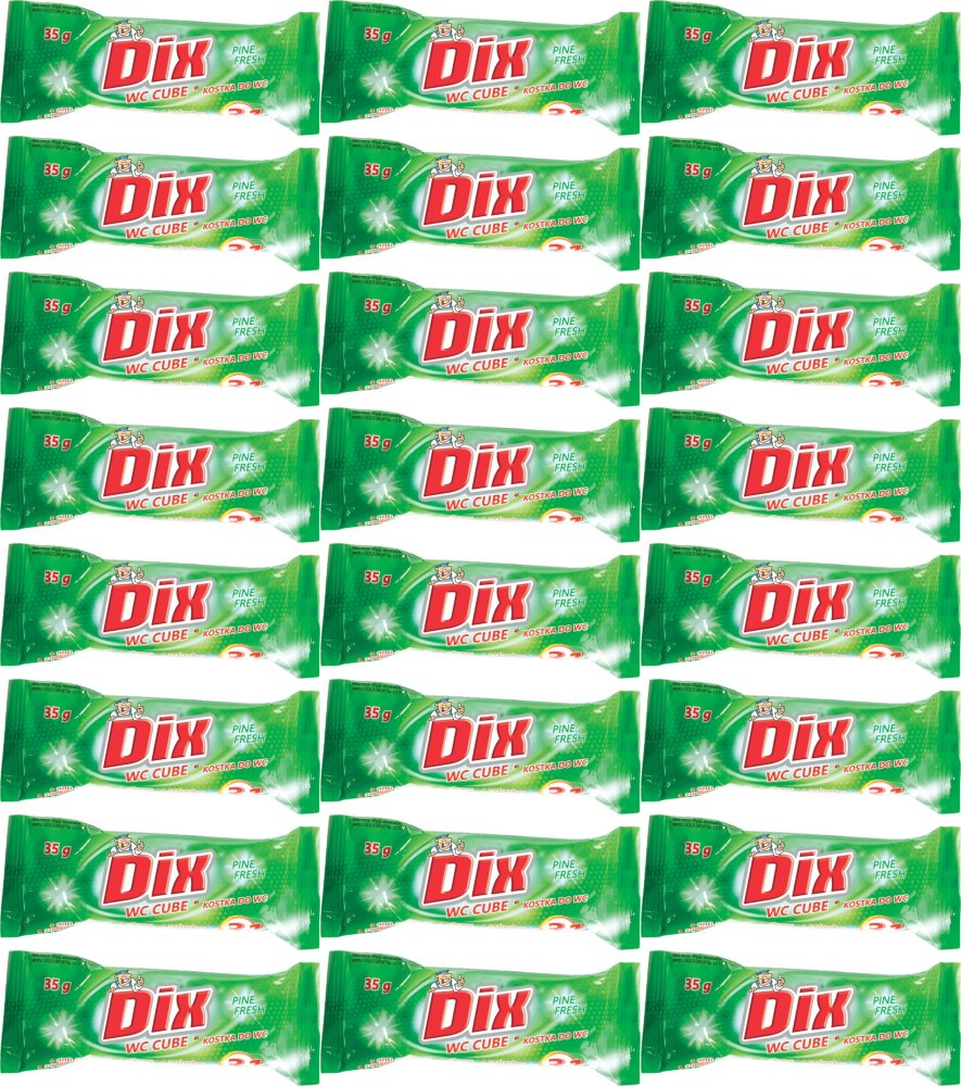 24x Kostka do WC Dix Gold Drop, zapas, leśny, 35g