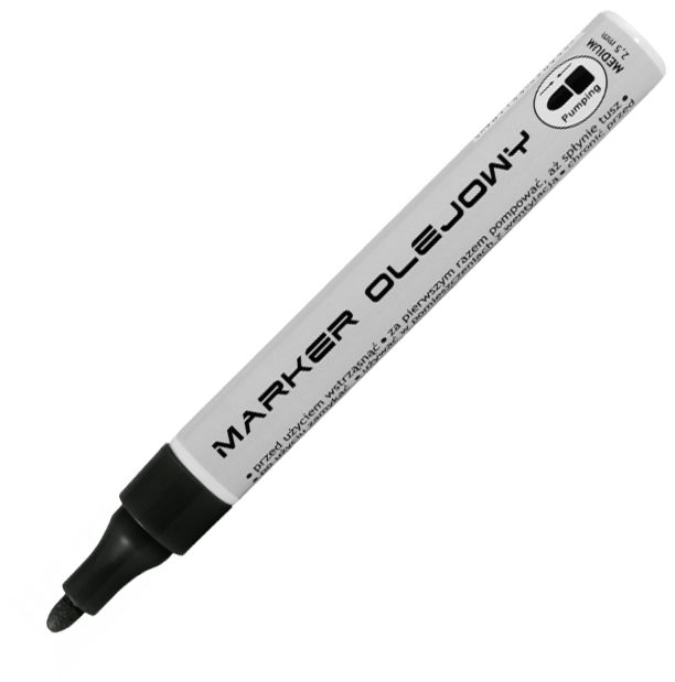 Marker olejowy Toma Economy TO-420, okrągła, 2.5mm, czarny