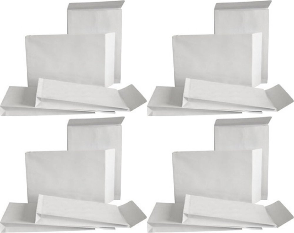 4x Koperta rozszerzana Bong, E4, z paskiem HK, 10 sztuk, biały