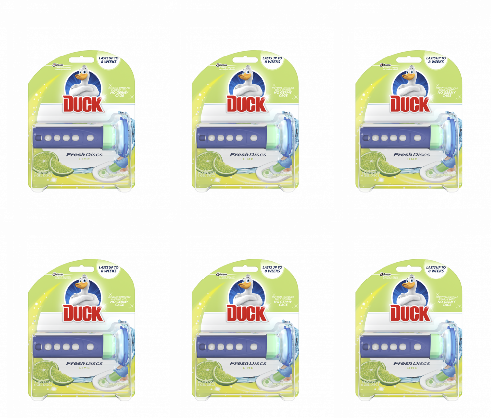 6x Krążki żelowe do wc Duck Fresh Discs Lime, 6 sztuk+ dyspenser, limonka
