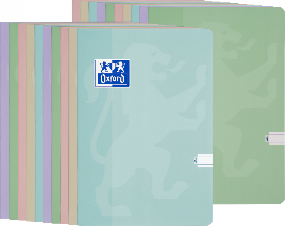 20x Zeszyt w linie Oxford Touch Pastel, A5, miękka oprawa, 32 kartki, mix kolorów pastelowych