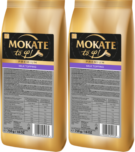 2x Topping mleczny zabielacz Mokate to go Premium, 750g